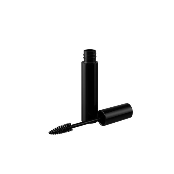Flacone nero per mascara da 10ml con tappo nero con scovolino