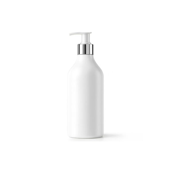 Flacone per shampoo da 500ml in HDPE attacco 24/410 con pompa erogatrice